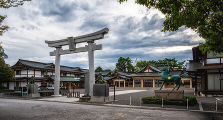 Hiroshima Gokoku Shrine in Hiroshima, Japan.