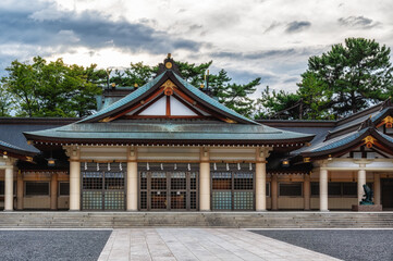 Hiroshima Gokoku Shrine in Hiroshima, Japan.