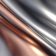 Fototapeta premium Elegant metallic gradient with smooth transitions between silver, copper, and platinum, offering a luxurious and futuristic vibe.