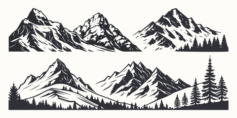 mountain landscape vector illustration	