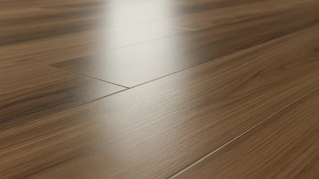 Shot of a newly installed luxury vinyl plank clicklock floor with natural wood patterns showing sleek scratchresistant surface.