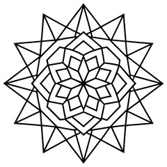 Geometric Mandala Art Vector