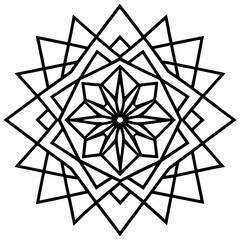 Geometric Mandala Art Vector