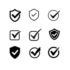 Minimal check icon vector, perfect for approval, confirmation, and task completion. © Taiba