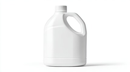 Beautiful photo of white plastic jug, blank label.