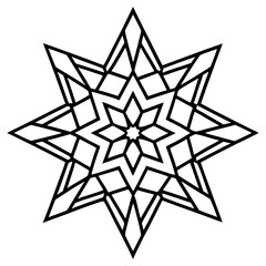 Geometric Star Mandala Vector