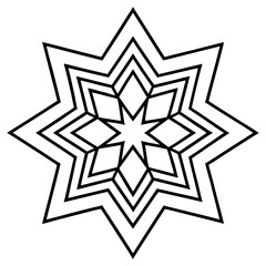 Geometric Star Mandala Vector
