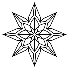 Geometric Star Mandala Vector