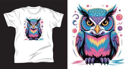 Owl graphic vector t shirt design print