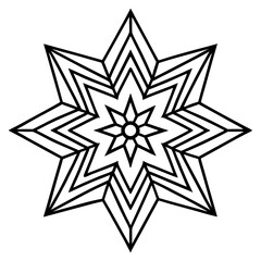Geometric Star Mandala Vector