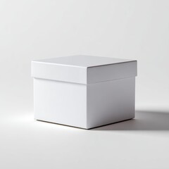 box packaging mockup for retail product, clean white background, soft shadows