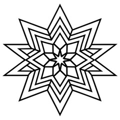 Geometric Star Mandala Vector