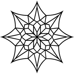 Geometric Star Mandala Vector
