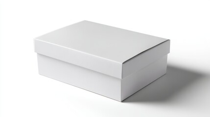 Naklejka premium box packaging mockup for retail, white background, premium product presentation