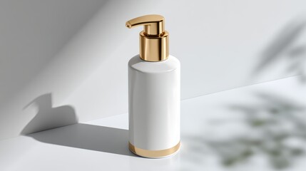 Obraz premium product mockup with premium label, white background, realistic shadows