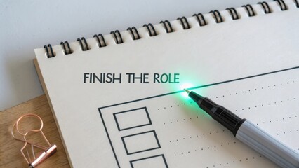 Complete the Task with Note Pad and Green Highlighted Pen