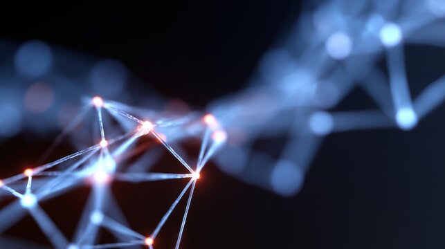 blockchain network visualization, glowing interconnected nodes, futuristic digital finance background, cybersecurity emphasis - Powered by Adobe