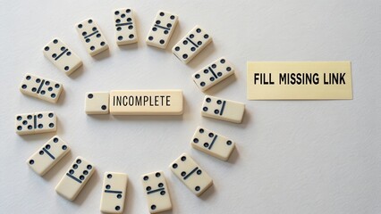 Concept of Incompletion Represented by Dominoes and Missing Link