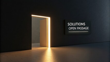 Bright Open Passage Sign Explores Innovative Solutions for Growth