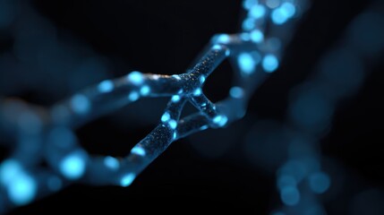 blockchain interface, glowing 3D network of nodes, futuristic finance and digital currency concept