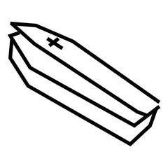 illustration of a coffin vector illustration outline icon
