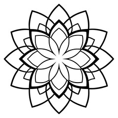 Lotus Mandala Art Vector