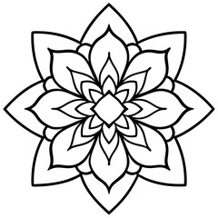 Lotus Mandala Art Vector