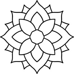 Lotus Mandala Art Vector