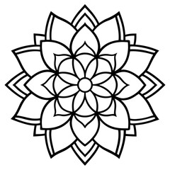 Lotus Mandala Art Vector