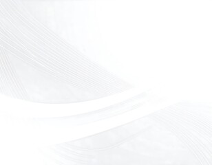 A sophisticated abstract design featuring flowing, light gray lines on a white background, creating a sense of depth and movement.