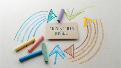 Creative Concept of Crisis and Emotional Expression with Chalk Art