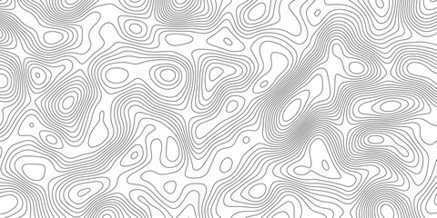 Abstract topographic contours map background. Panorama view gradient multicolor wave curve lines banner background design.