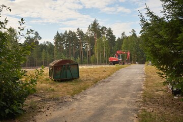 koparka i kontener  © Marcin Łazarczyk