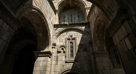 Fototapeta premium Ancient Monastery Stone Archway.