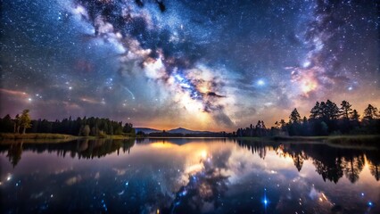 sunrise over the lake