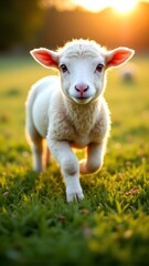 Fototapeta premium lamb in meadow