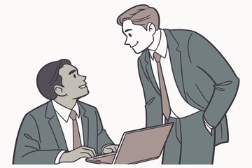 business people working, with office supplies around	
