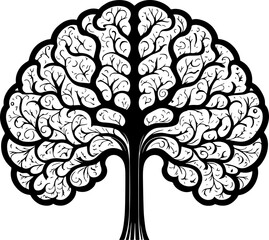 Human Brain Graphic Element for Medical, Technology, and Knowledge Brand Identity