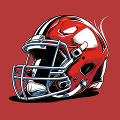American football helmet vector
