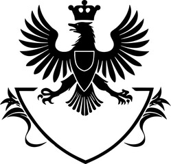 Luxury decorative vintage retro heraldic shield logotype editable vector
