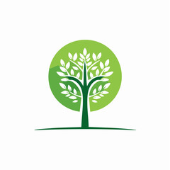 Obraz premium Tree Silhouette Logo