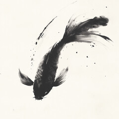 fish in paint splashes