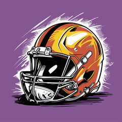 American football helmet vector