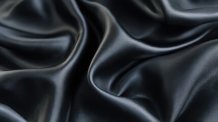 Obraz premium Beautiful photo of abstract background black luxury cloth or liquid wave or wavy folds of grunge silk texture satin velvet material or elegant wallpaper design, background.