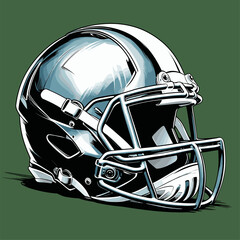American football helmet vector