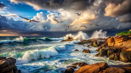 sunset in the mountains