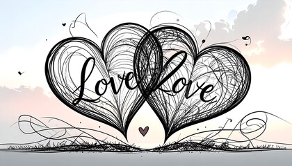 Two hearts, love, art