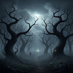 spooky halloween night