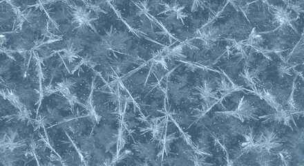 Fototapeta premium Closeup of ice with intricate crystalline patterns and sharp radiating structures