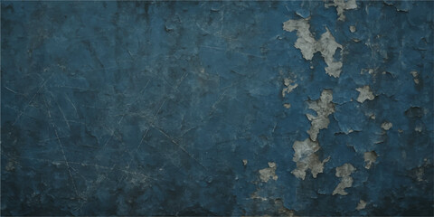 Aged blue grunge wall with a textured, vintage paper pattern